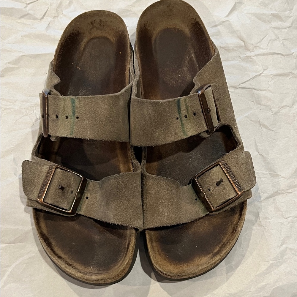Birkenstock Taupe Suede Sandals